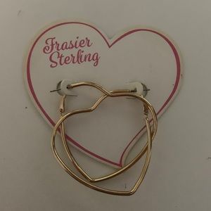 Frasier Sterling heart hoops <3